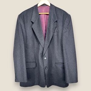 Benvenuto Sport Coat Jacket Men Size 29 (48R) Gray Felted Virgin Wool Lambswool